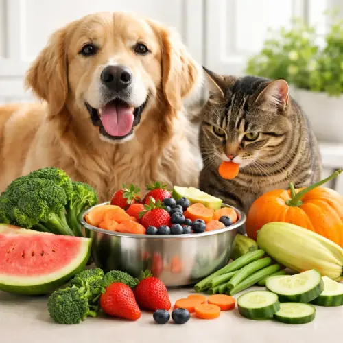 Safe Fruits and Vegetables Pets Can Eat, safe human foods for dogs and cats, can dogs and cats eat fruits and vegetables safely